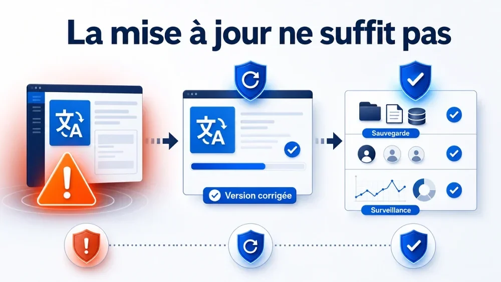 Checklist abstraite de vérification après une alerte de sécurité WordPress